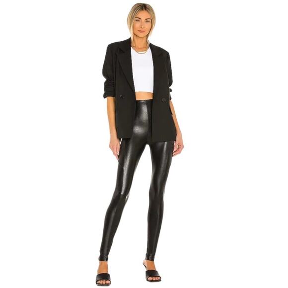 COMMANDO Perfect Control Faux Leather Legging in Black size L - Picture 2 of 12